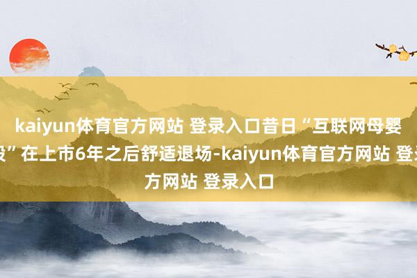 kaiyun体育官方网站 登录入口昔日“互联网母婴第一股”在上市6年之后舒适退场-kaiyun体育官方网站 登录入口