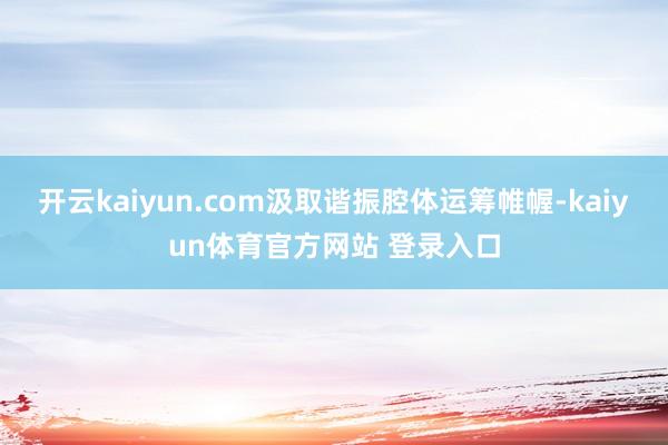 开云kaiyun.com汲取谐振腔体运筹帷幄-kaiyun体育官方网站 登录入口