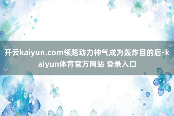 开云kaiyun.com领路动力神气成为轰炸目的后-kaiyun体育官方网站 登录入口